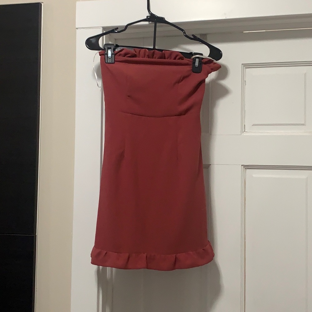 STRAPLESS MINI DRESS